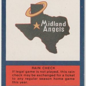 1987 Midland Angels ticket stub vs San Antonio Missions Apr 25