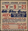 1940 All Star Game Sportsman’s Park ticket stub