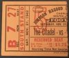 1942 NCAAF Citadel Ticket Stub vs Davidson