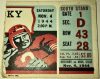 1944 NCAAF Mississippi State ticket stub vs Kentucky