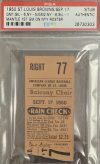 1950 Mickey Mantle’s roster debut ticket stub