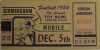 1954 Toy Bowl ticket stub Birmingham vs Mobile