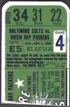 1958 Baltimore Colts ticket stub vs Packers