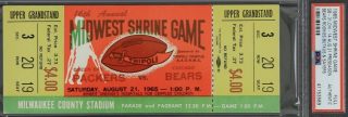 1965 Green Bay Packers full ticket vs Bears Full Ticket 125
