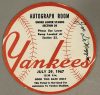 1967 New York Yankees Autograph Room ticket stub