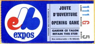 1975 Expos Opening Day ticket stub vs Phillies 30