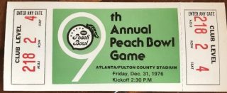 1976 Peach Bowl Full Ticket Kentucky vs North Carolina 15
