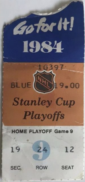1984 Stanley Cup Final Game 3 ticket stub Oilers vs Islanders 15.50