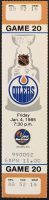 1985 Edmonton Oilers full ticket vs Winnipeg
