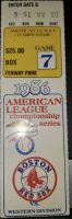 1986 ALCS Game 7 ticket stub Boston Red Sox vs Angels