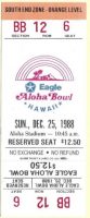 1988 Aloha Bowl ticket stub Washington State vs Houston