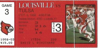 1988 NCAAF Louisville Cardinals vs Tulsa