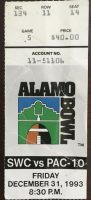 1993 Alamo Bowl ticket stub UC Berkeley vs Iowa