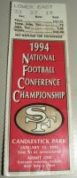 1995 NFC Championship Game ticket stub 49ers vs Dallas