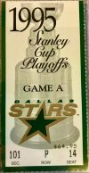 1995 Stanley Cup Playoffs Game 3 ticket stub Detroit Dallas