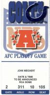 2000 AFC Divisional Game ticket stub Titans vs Colts