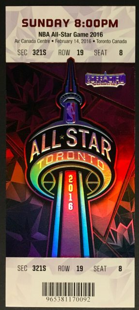 2016 NBA All Star Game Ticket Toronto 30