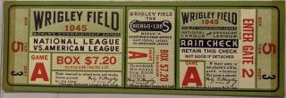 1945 World Series Game 4 Full Ticket Cubs Tigers Billy Goat 395