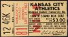 1967 Kansas City A’s Final Home Game ticket stub