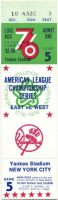 1976 ALCS Game 5 ticket stub Yankees vs Royals