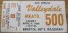 1986 Valleydale Meats 500 ticket stub