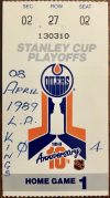 1989 NHL Playoffs Ticket Stub Oilers vs Kings