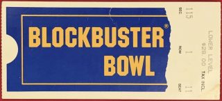 1990 Blockbuster Bowl Unused Ticket Penn State vs Florida State 15