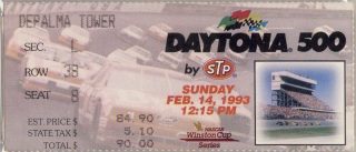 1993 Daytona 500 ticket stub Dale Jarrett 30
