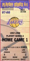 1998 NBA Playoffs ticket stub Lakers vs Trail Blazers