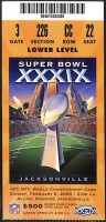 2005 Super Bowl ticket stub Patriots Eagles