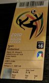 2010 FIFA World Cup ticket stub Spain Switzerland