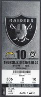 2015 Oakland Raiders ticket vs San Diego Chargers