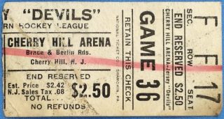 EHL Jersey Devils ticket stub 10