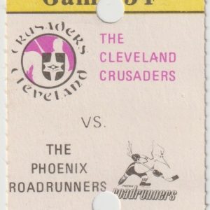 1974 WHA Cleveland Crusaders ticket stub vs Phoenix Roadrunners Mar 19