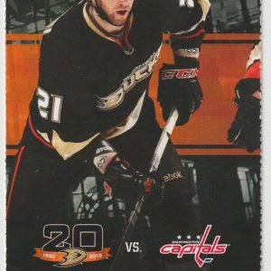 2014 Ducks unused ticket vs Capitals Mar 18 Alex Ovechkin