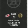 2018 Full Bruins ticket vs Hurricanes Patrice Bergeron 4 G