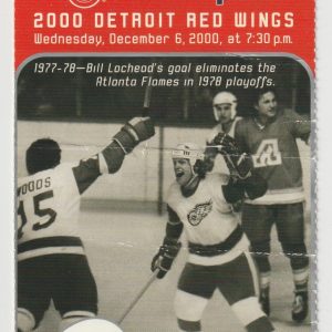 2000 Red Wings Ticket Stub vs Maple Leafs Mats Sundin 2 Goals Dec 6