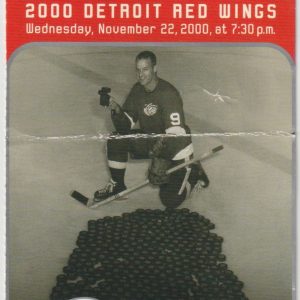 2000 Sergei Fedorov Hat Trick ticket stub Red Wings vs Bruins Nov 22