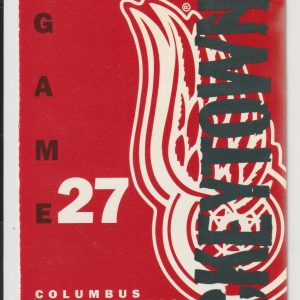 2001 Red Wings ticket stub vs Blue Jackets Dec 27 Luc Robitaille Brendan Shanahan