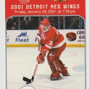 2001 Red Wings ticket stub vs Senators Feb 6 Steve Yzerman