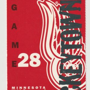 2001 Red Wings ticket stub vs Wild Dec 31 Luc Robitaille