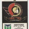 1992 Senators Ticket Stub vs Whalers Oct 22 Pat Verbeek 2 G