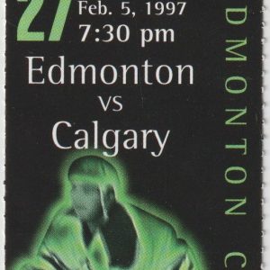 1997 Oilers Ticket Stub vs Flames Feb 5 Doug Weight 2 G