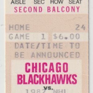 1982 Dino Ciccarelli Hat Trick Ticket Stub Blackhawks 1st Round Game 3 North Stars