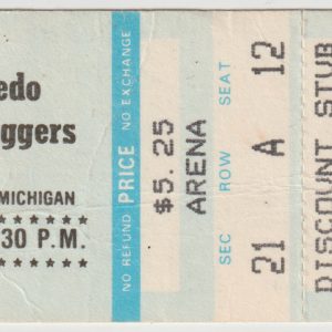 1983 IHL Kalamazoo Wings ticket stub vs Toledo Goaldiggers 2/12