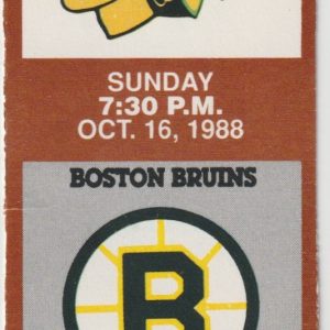 1988 Cam Neely Hat Trick Full Ticket Oct 16 Bruins at Blackhawks
