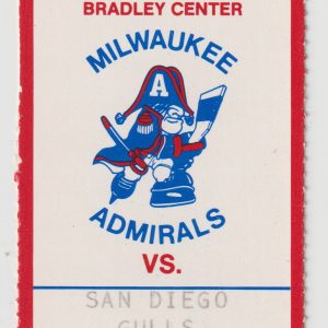 1991 Milwaukee Admirals Full Ticket vs San Diego Gulls 11/27 Keith Gretzky