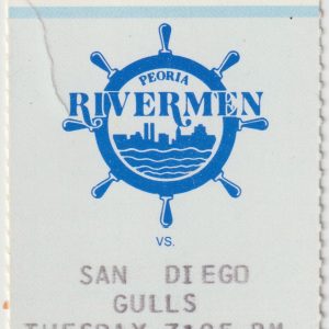 1992 IHL Peoria Rivermen ticket stub vs San Diego Gulls 11/24