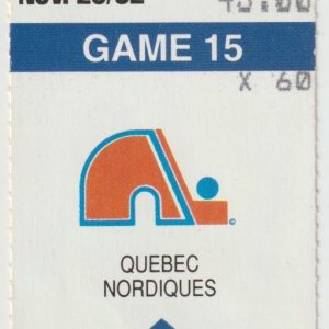 1992 Owen Nolan Hat Trick Ticket Stub vs Maple Leafs Nov 26 Joe Sakic