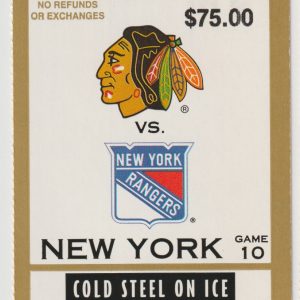 1995 Blackhawks Ticket Stub vs Rangers Nov 16 Jeremy Roenick